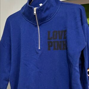 Victoria's Secret Blue Half-Zip Sweatshirt